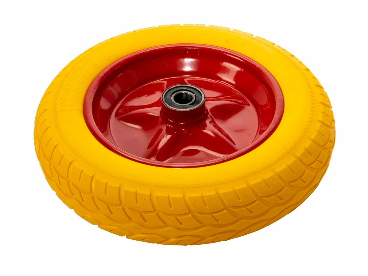 Roata pentru roaba din spuma poliuretanica, diametru 34 cm, cu ax subtire