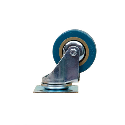 Roata pivotanta pentru mobila, cauciuc, 2.5 inch, albastru