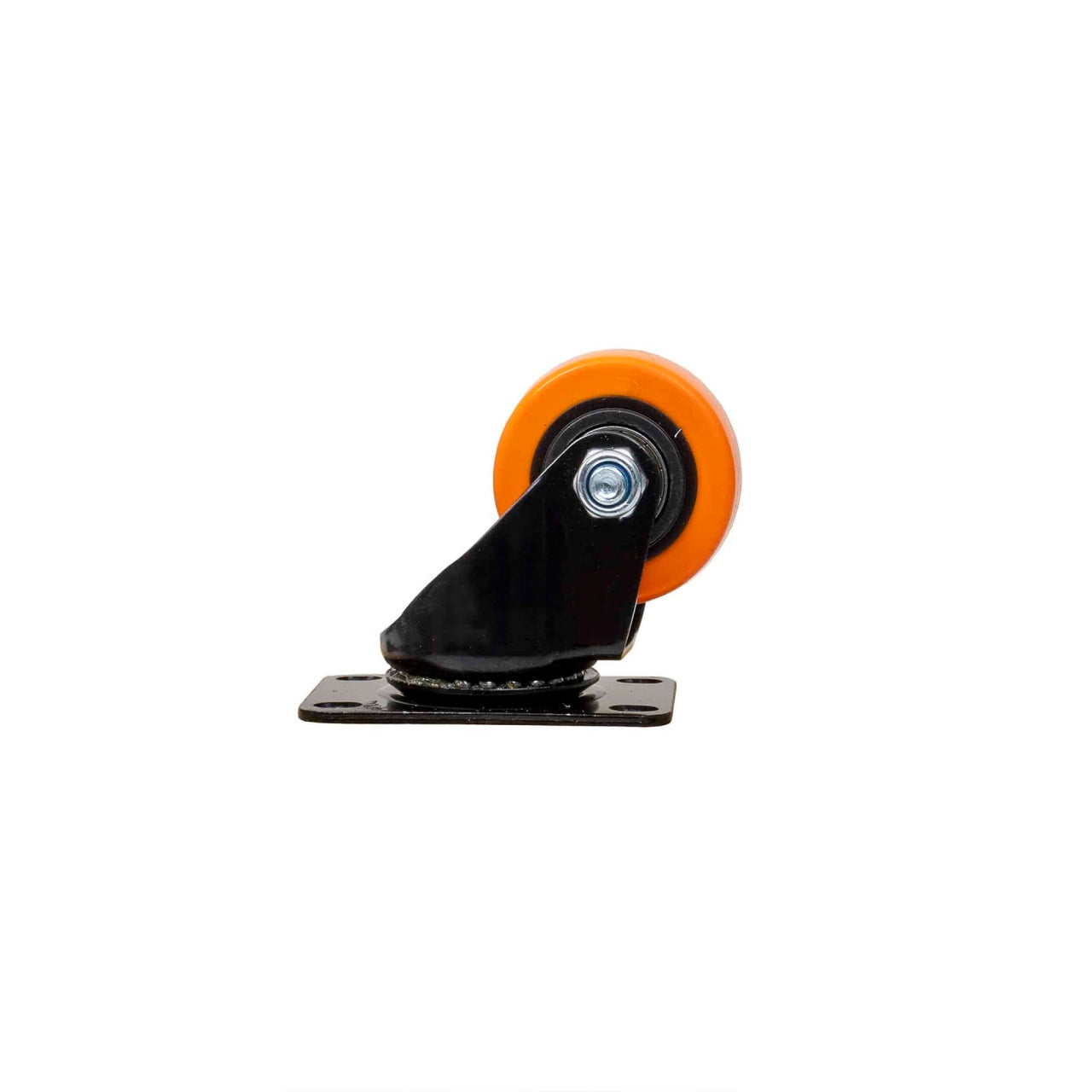Roata pivotanta pentru mobila, cauciuc 2.5 inch, portocaliu
