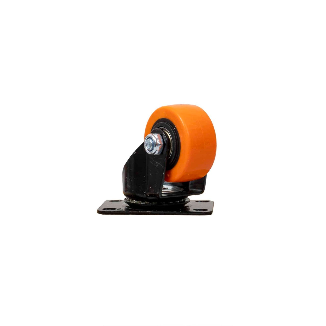 Roata pivotanta pentru mobila, cauciuc 2.5 inch, portocaliu