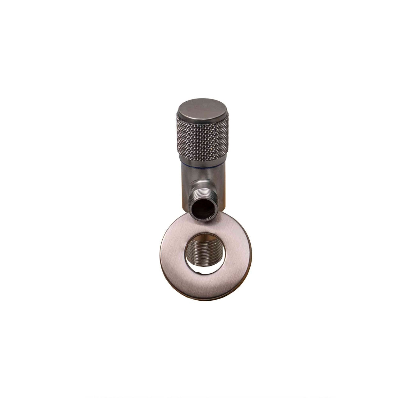 Robinet coltar 1/2""-3/8"" negru cu cartus ceramic si maner metalic