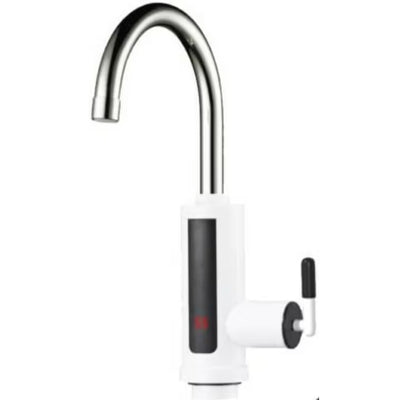 Robinet de incalzire a apei, electric, cu afisaj, ecran LED, rotire la 360 de grade, cu flux direct de apa, alb