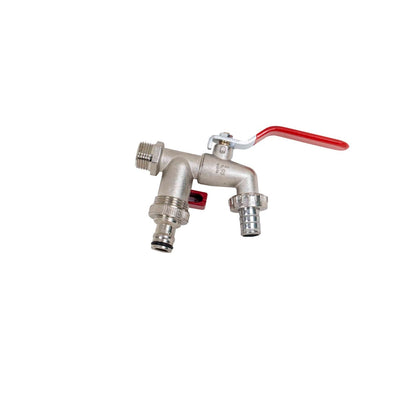 Robinet dublu cromat 1/2 inch pentru instalatii apa