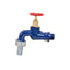 Robinet dublu din fonta 3/4, culoare albastra