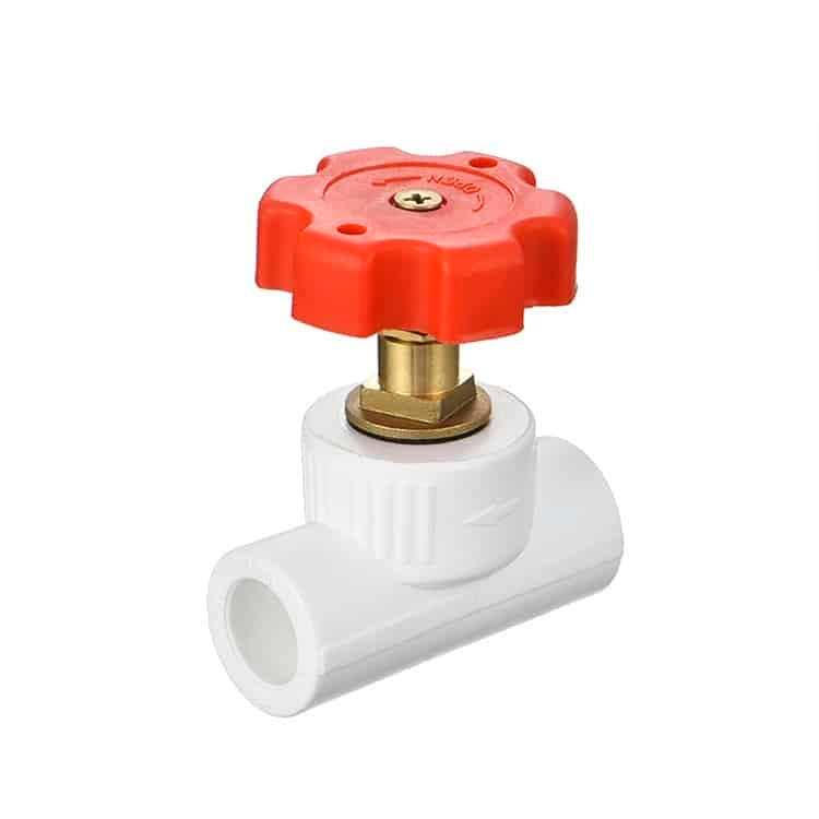 Robinet PPR 25 mm cu rozeta pentru instalatii apa rece si calda