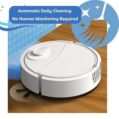 Robot aspirator, cu incarcare USB, aspiratie puternica, buton ON/OFF, tehnologie de cartografiere inteligenta, alb