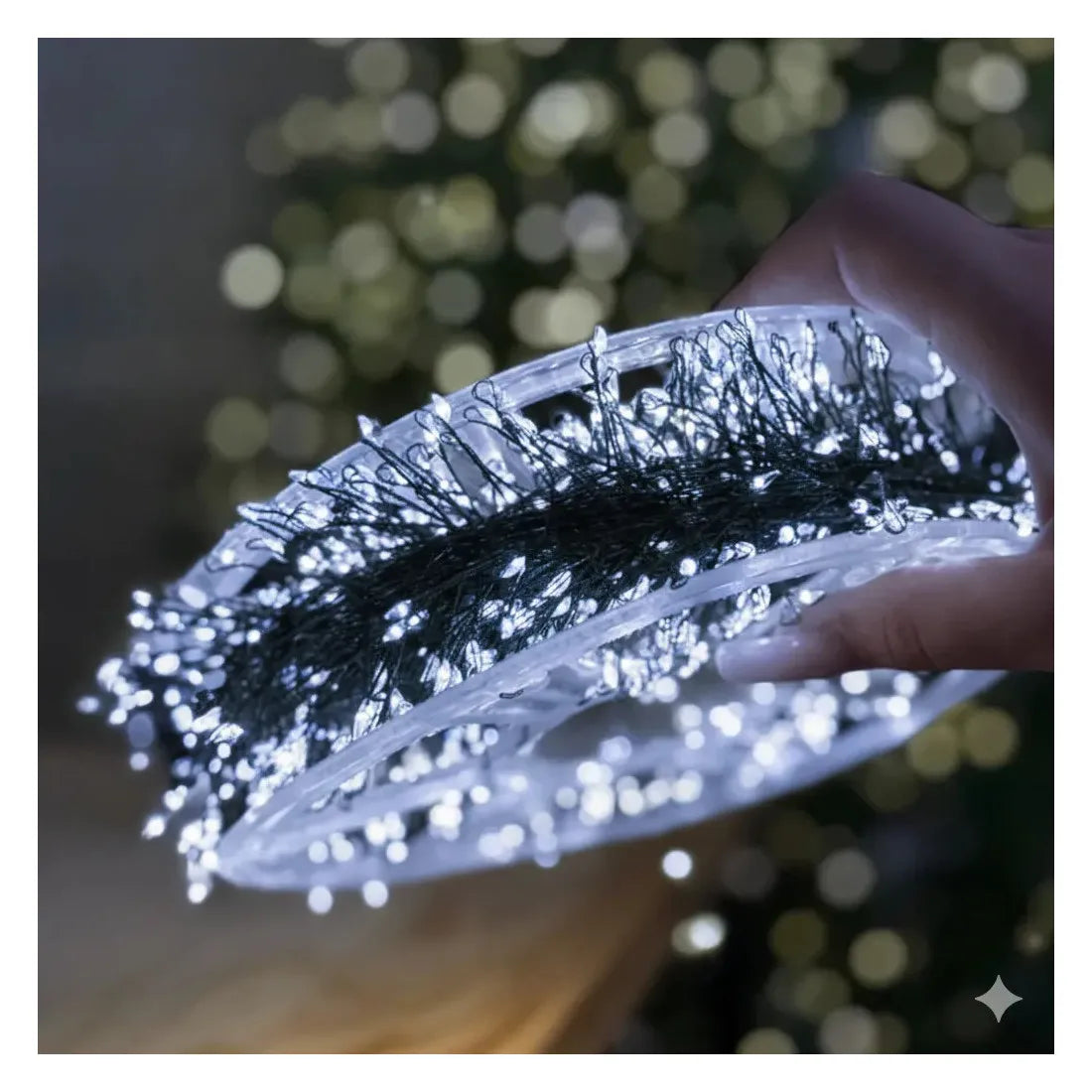 Instalație luminoasă LED tip șir, 1000 LED-uri, 50 m, alb rece – imagine 2