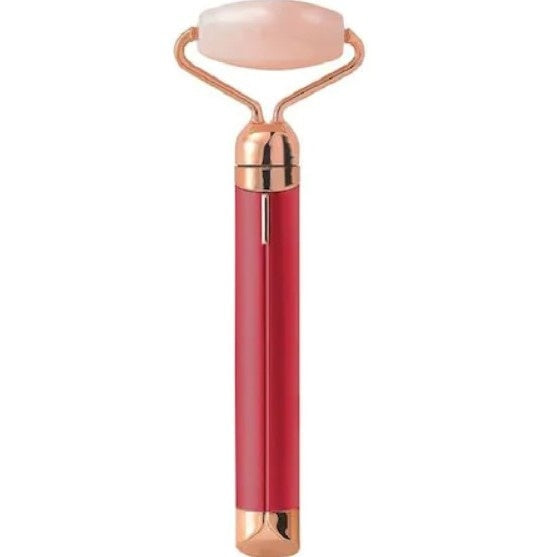 Rola masaj facial FOXMAG24, diminuare riduri, cu vibratii, portabil, rosu