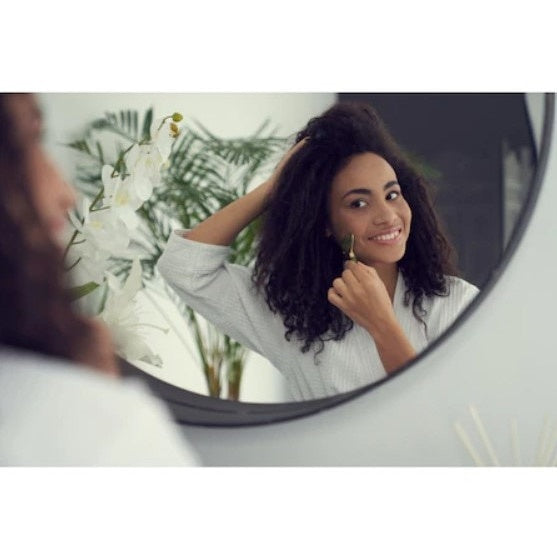 Rola masaj facial FOXMAG24 diminuare riduri, cu vibratii, portabil, verde