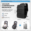 Rucsac pentru calatorii, impermeabil, unisex, cu vacuum, compartiment pentru leptop, incapator, negru