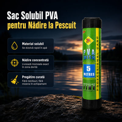 Sac Solubil PVA pentru Nădire la Pescuit – imagine principală promoțională