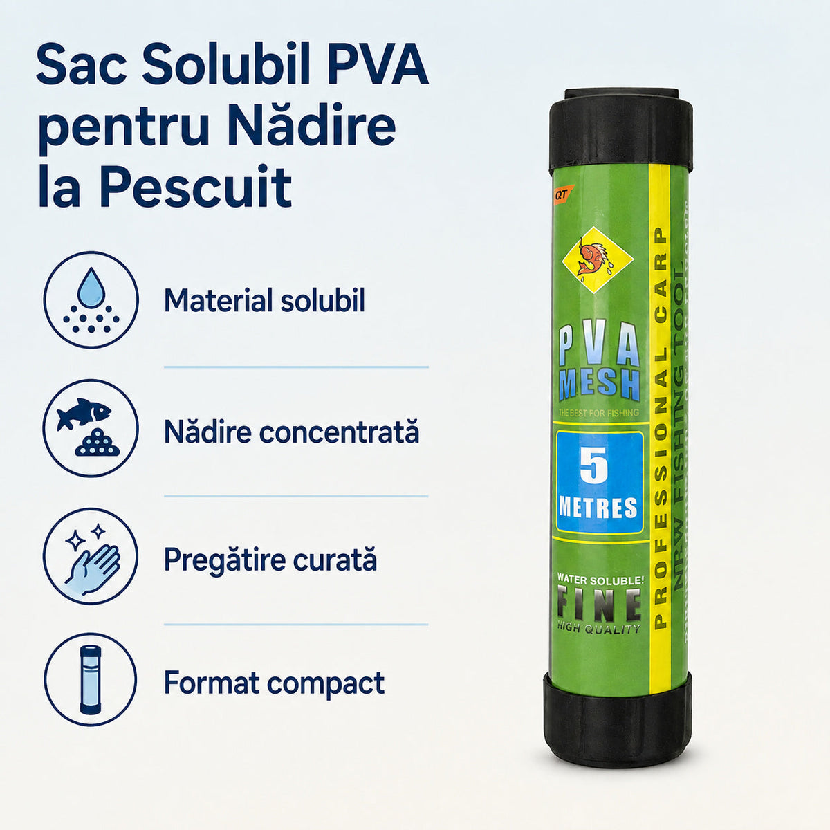 Sac Solubil PVA pentru Nădire la Pescuit – caracteristici și beneficii