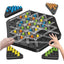 Sah international triangular, ideal pentru serile in familie, joc interactiv pentru copii si adulti, strategie si distractie pentru familie, negru/multicolor