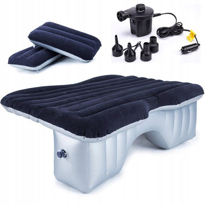 Saltea auto cu pompa Dittom, PVC, Albastra, 135 x 88 x 45 cm
