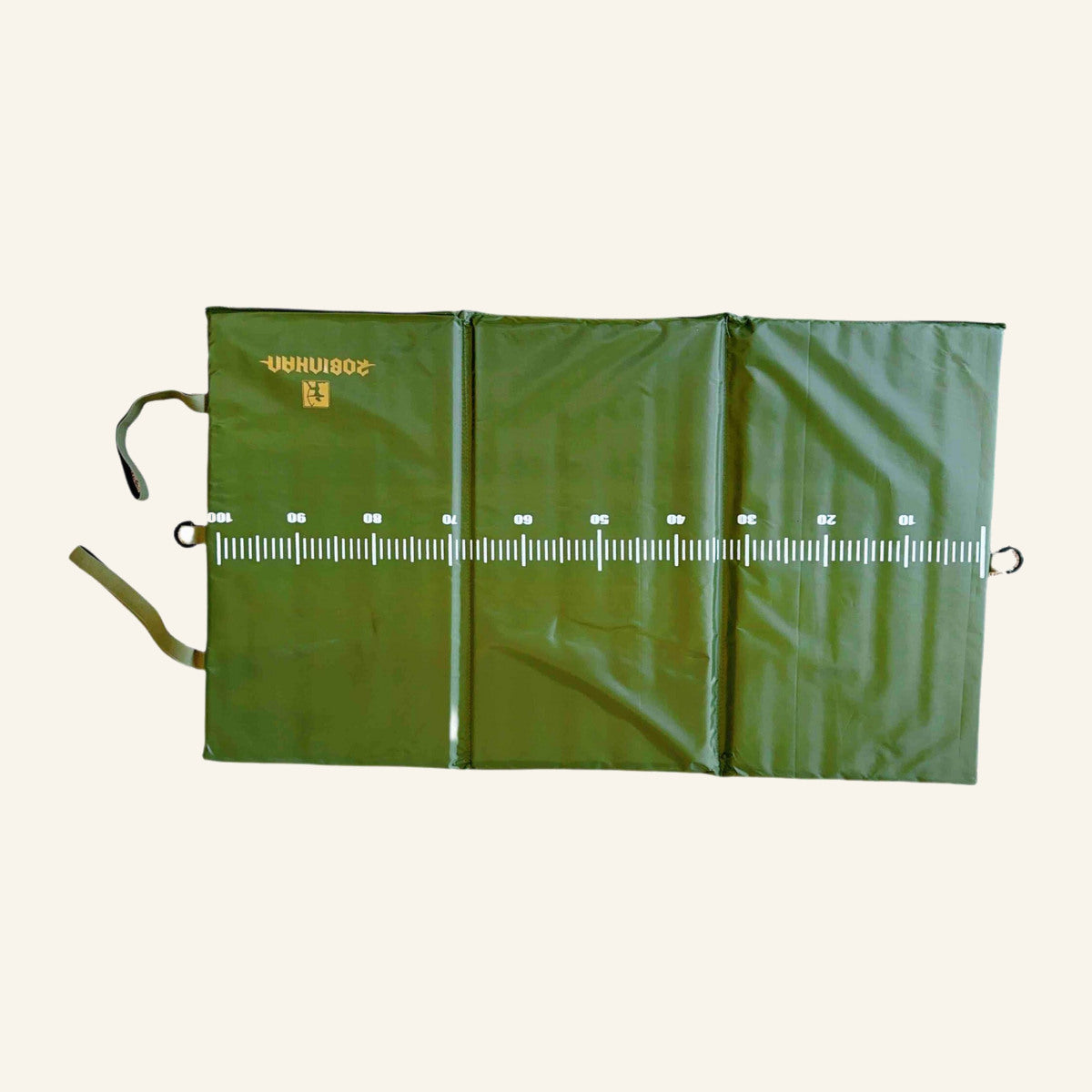 Saltea de Primire pentru Pescuit, Pliabilă, 100 cm, Verde – imagine de catalog pe fundal alb cald
