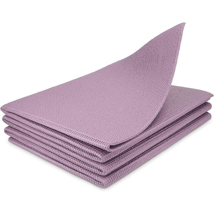 Saltea fitness, yoga, antrenament, dimensiuni 173 X 61 cm, antiderapant, pliabil, din neopren, roz/mov