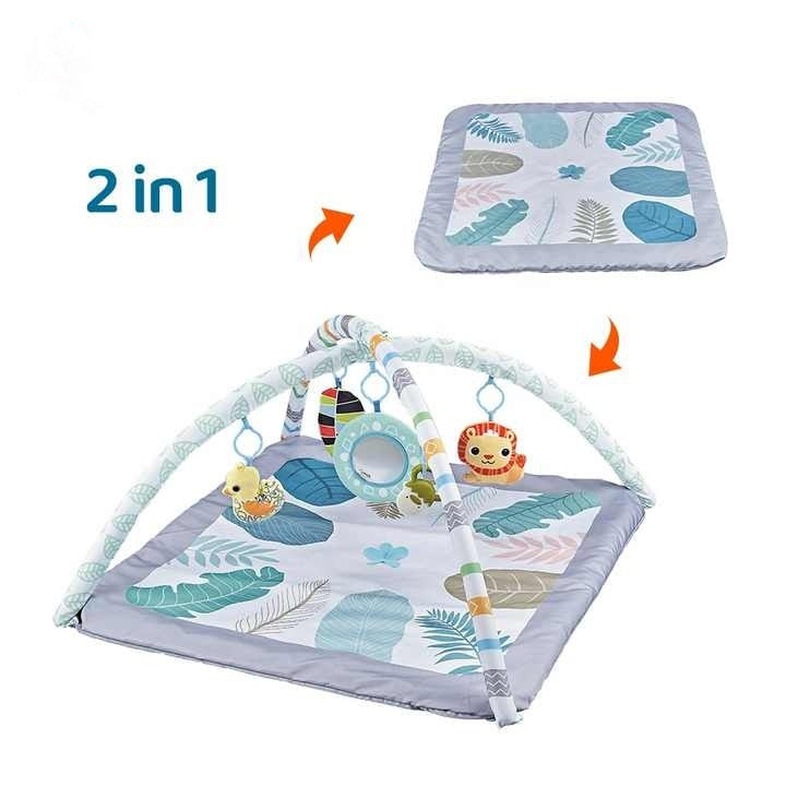 Saltea si Centru de Activitati pentru bebelusi, Spatiu de joaca 2 in 1 Usor de Curatat, Antiderapant, Multifunctional