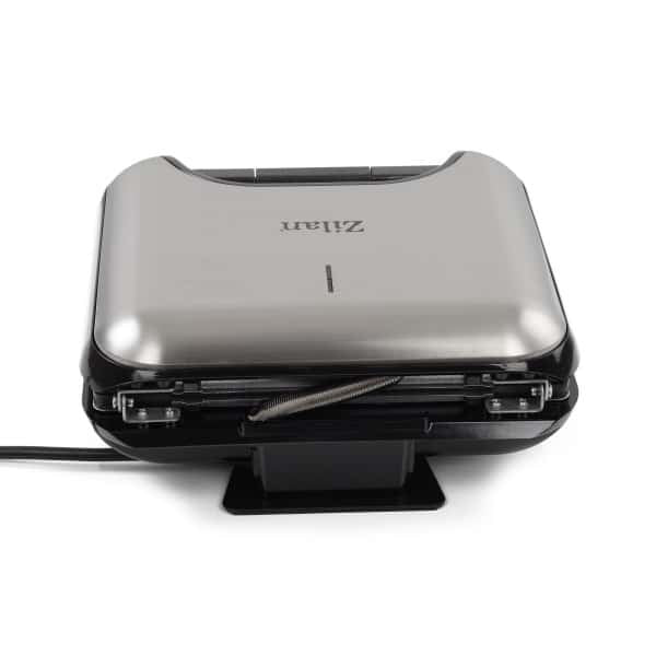 Sandwich-Maker 3 in 1, 800W, sistem de inchidere, gri, suprafata teflonata
