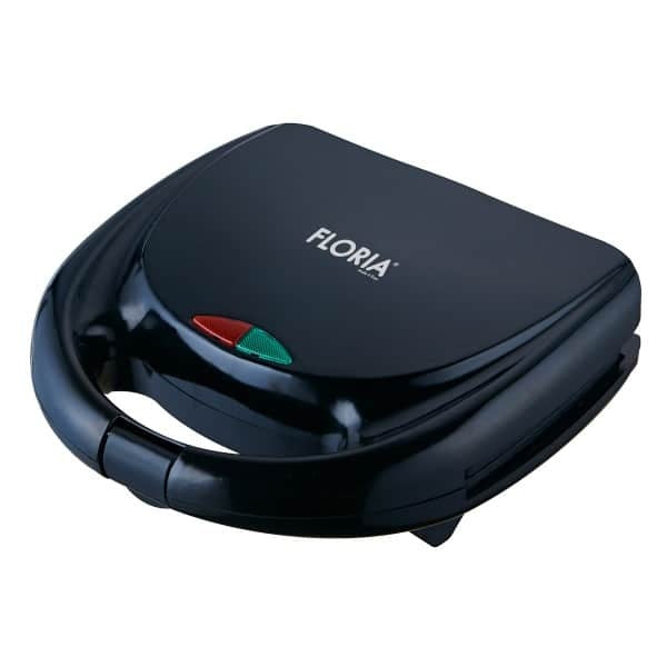 Sandwich maker 750W cu invelis termorezistent si indicator luminos, negru
