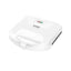 Sandwich-maker 750W cu placi antiaderente triunghi, design compact alb