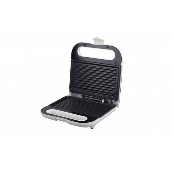 Sandwich maker 800W cu termostat si indicator luminos, alb