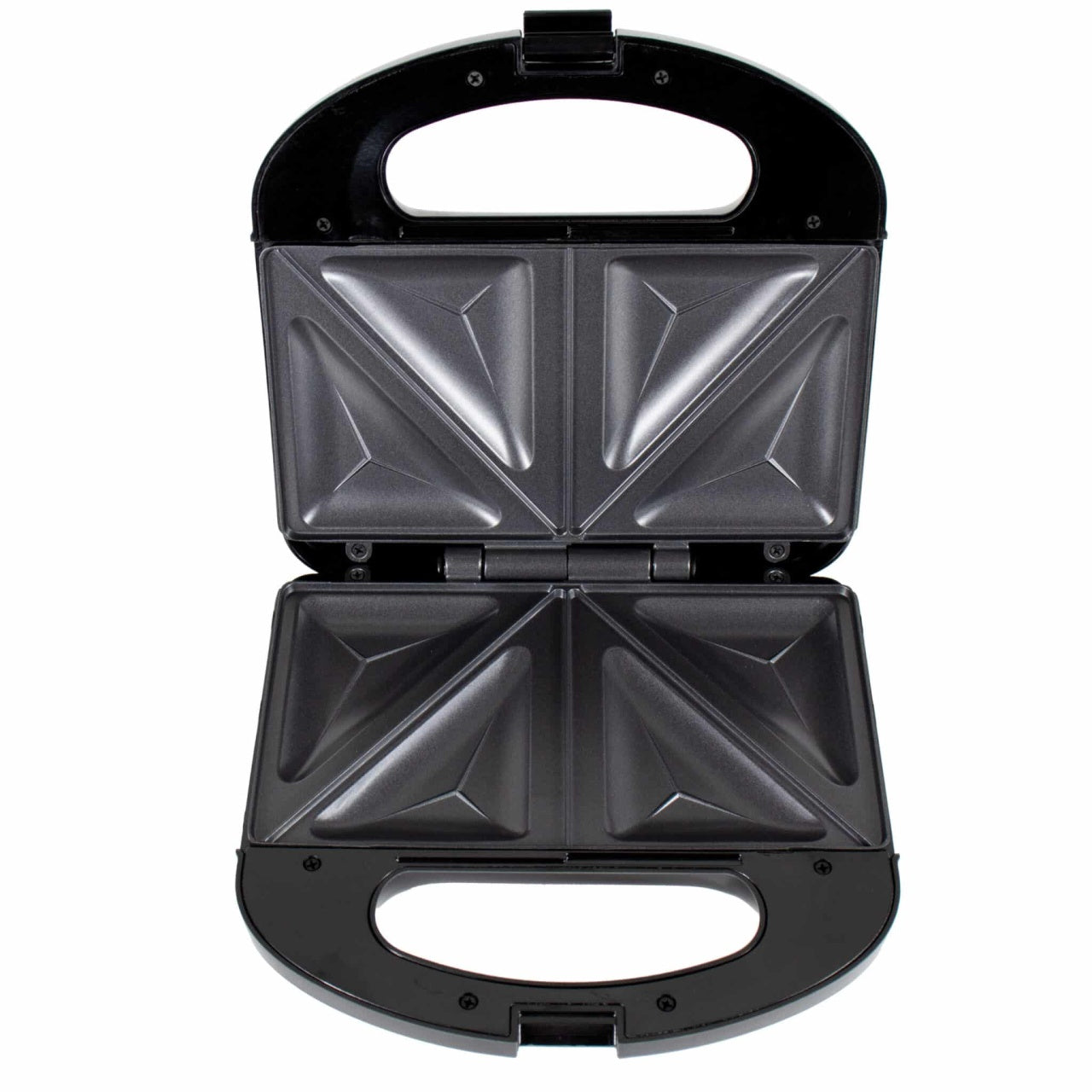 Sandwich-maker cu placi triunghi antiaderente, putere 750W, design compact