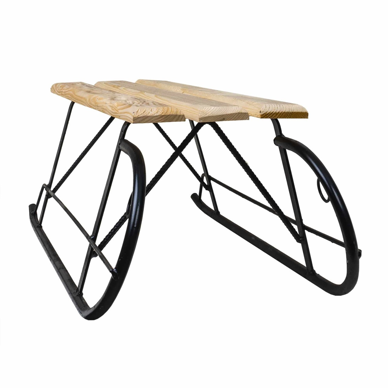 Sanie din metal si lemn, 73x39x28 cm, capacitate 120 kg
