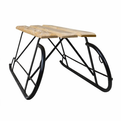 Sanie din metal si lemn, 73x39x28 cm, capacitate 120 kg