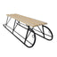 Sanie dubla din metal si lemn, 117x37.5x29 cm, capacitate 140 kg