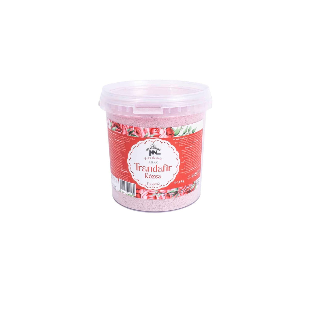 Sare de baie 1.5kg cu aroma de trandafir, galetusa pentru relaxare