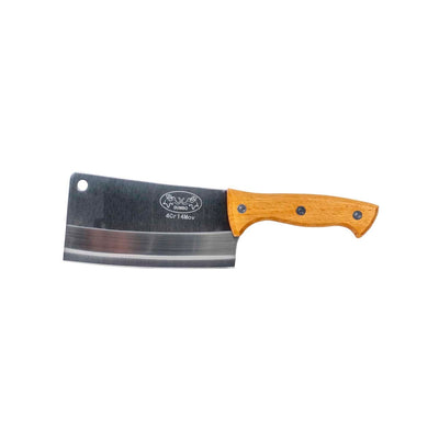 Satar mic de bucatarie cu maner din lemn si lama inox 17 cm