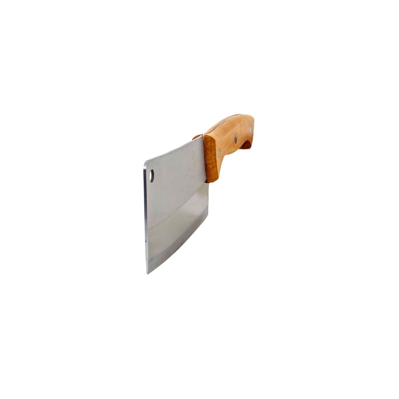 Satar mic de bucatarie cu maner din lemn si lama inox 17 cm