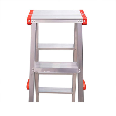 Scara dubla din aluminiu, 2x5 trepte, pliabila, capacitate 150kg
