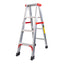 Scara dubla pliabila din aluminiu, 2x4 trepte, suport 150kg
