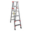 Scara dubla pliabila din aluminiu, 2x6 trepte, capacitate 150kg