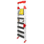 Scara metalica 5 trepte cu platforma, culoare alba, maner transport
