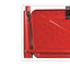 Scara metalica cu 6 trepte late, rosie, trepte antiderapante, maner ergonomic