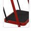 Scara metalica cu 6 trepte late, rosie, trepte antiderapante, maner ergonomic