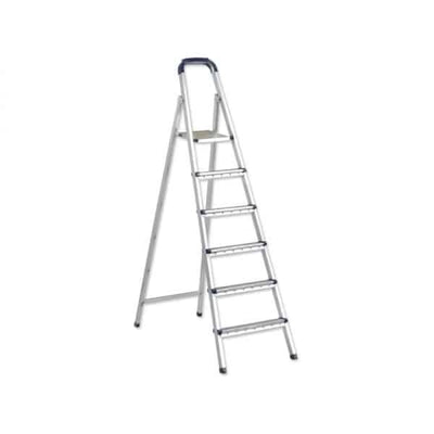 Scara metalica pliabila, 5 trepte si platforma antialunecare, inaltime 1.7 m
