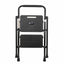 Scara metalica pliabila cu 2 trepte late, neagra, 82 cm inaltime