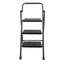 Scara metalica pliabila cu 3 trepte late, neagra, capacitate 150kg
