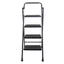 Scara metalica pliabila cu 4 trepte late, neagra, suport 150kg