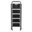 Scara metalica pliabila cu 5 trepte late, neagra, capacitate 150kg