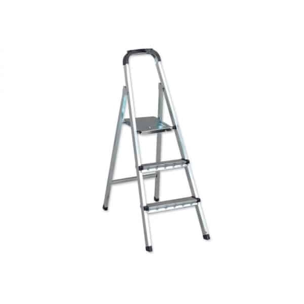 Scara metalica pliabila cu doua trepte si platforma, inaltime 1.2 m, suport 150 Kg