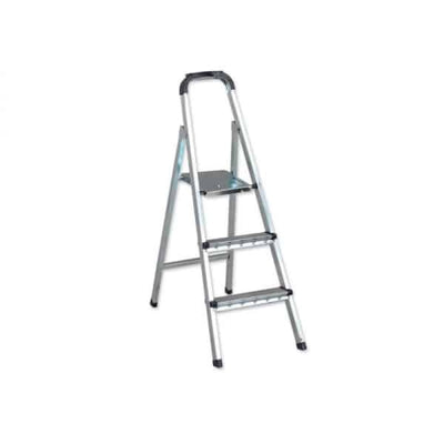 Scara metalica pliabila cu doua trepte si platforma, inaltime 1.2 m, suport 150 Kg