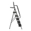 Scara metalica zugrav cu 5 trepte si balustrada, inaltime 175 cm, antiderapanta