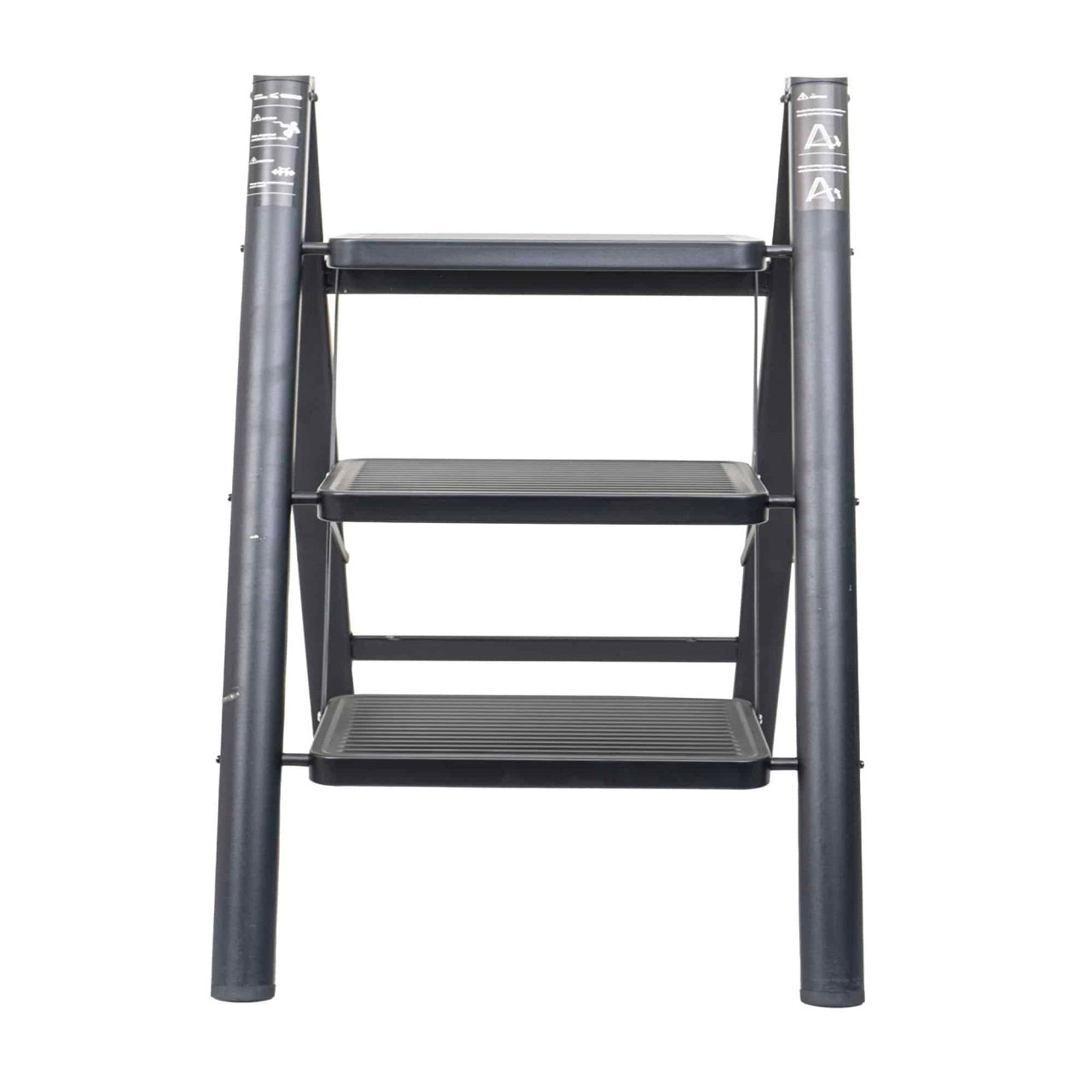 Scara pliabila metalica 3 trepte, capacitate 150kg, inaltime 83.5cm