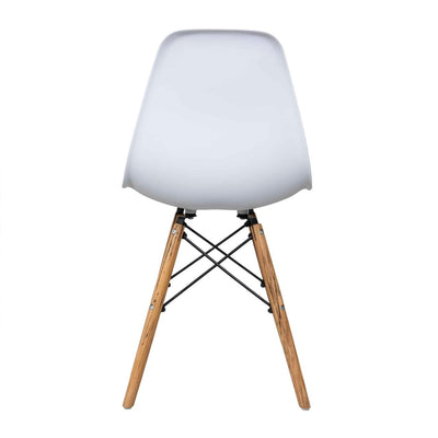 Scaun alb pentru bucatarie sau living, capacitate 120kg, structura lemn si otel