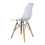 Scaun alb pentru bucatarie sau living, capacitate 120kg, structura lemn si otel