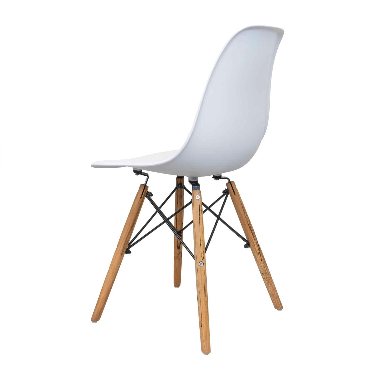 Scaun alb pentru bucatarie sau living, capacitate 120kg, structura lemn si otel